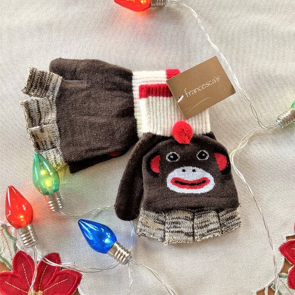 Francesca's Collections Accessories - Stocking Stuffer? Sock Monkey Fingerless Gloves
